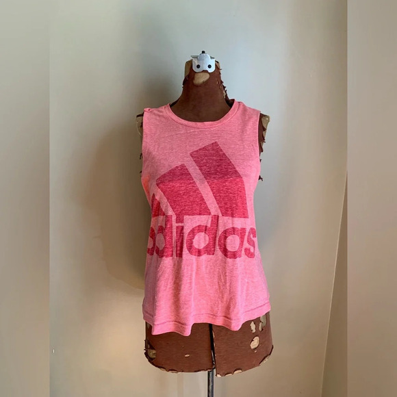 Adidas cut off sleeve tank top - Picture 1 of 6